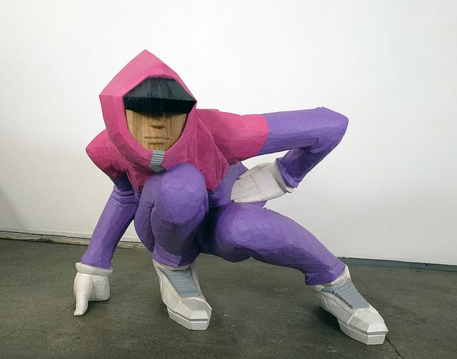 Japanese artist's vibrant sculptures celebrate b-boy culture