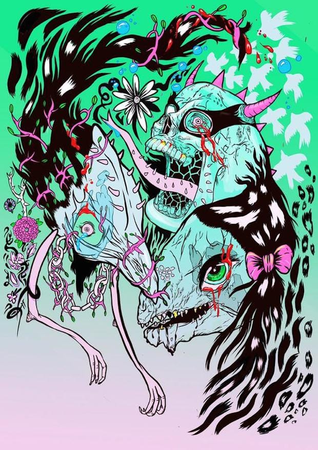 Grimes designed an amazing comic book cover 
