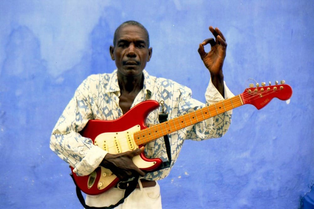 Diogenes Salgado, vocalist with psychedelic palenquera band Estrellas De Caribe, who sadly died in 2015.
