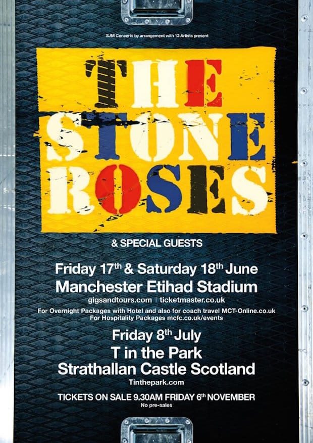 The Stone Roses announce three 2016 concerts