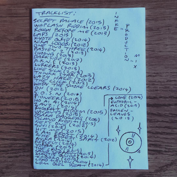 Inkketracklist
