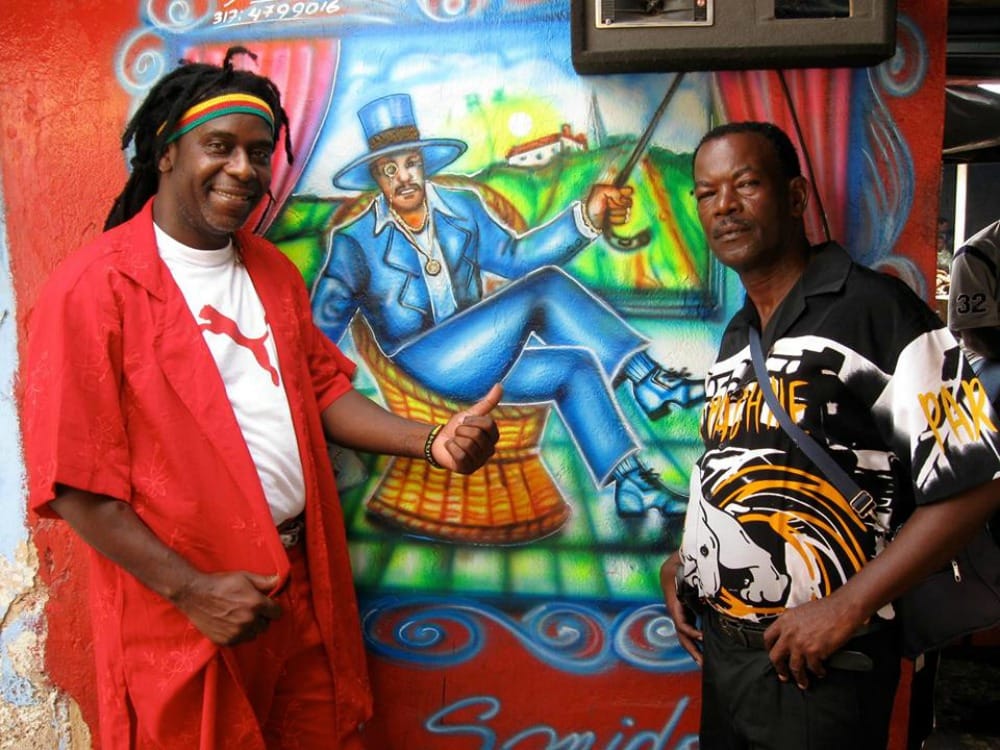 Ané Swing aka Viviano Torres and Son Palenque's Justo Valdez in Cartagena, 2015.