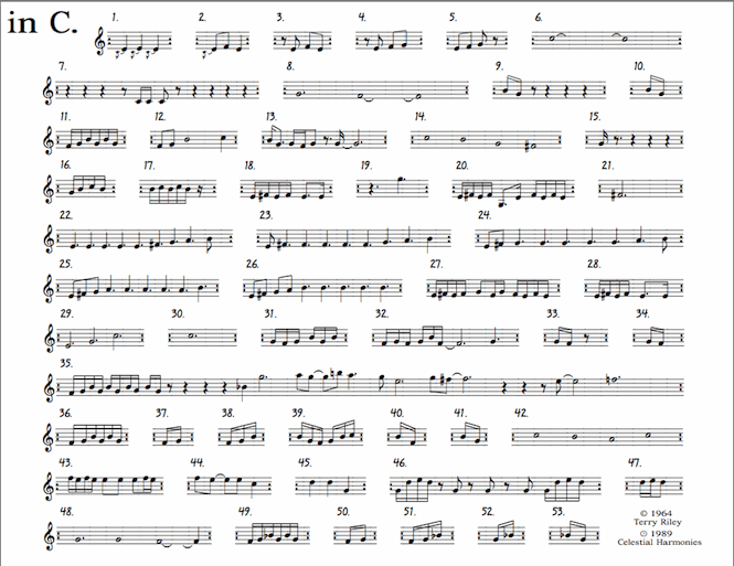 terry riley_in C score