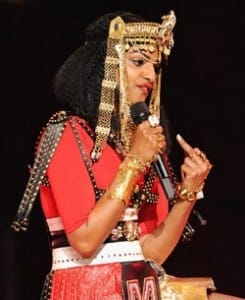 M.I.A. performing at the Super Bowl