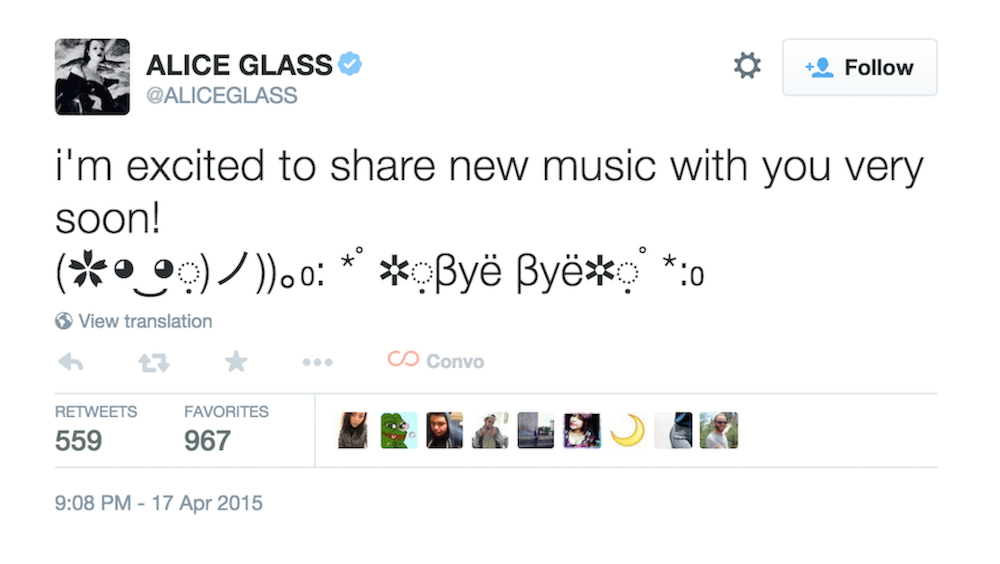 Alice Glass responds to Ethan Kath's Crystal Castles comments, teases new music